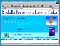 Screen shot of Salsa - Cuba holidays page